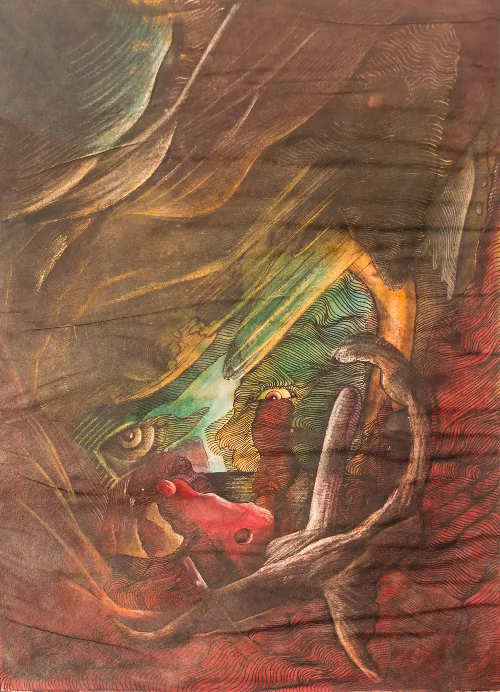 La cueva - tinta y color